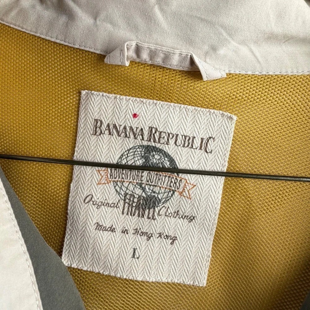 Banana Republic Adventure Outfitters Mens Safari Field Jacket Tan Large Vintage